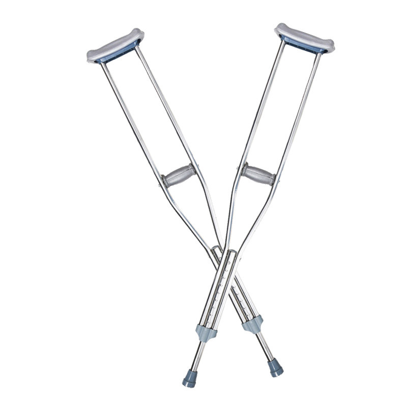 Medical Aluminum Adjustable Collapsible Telescopic Axillary Walking Underarm Crutches for Adult