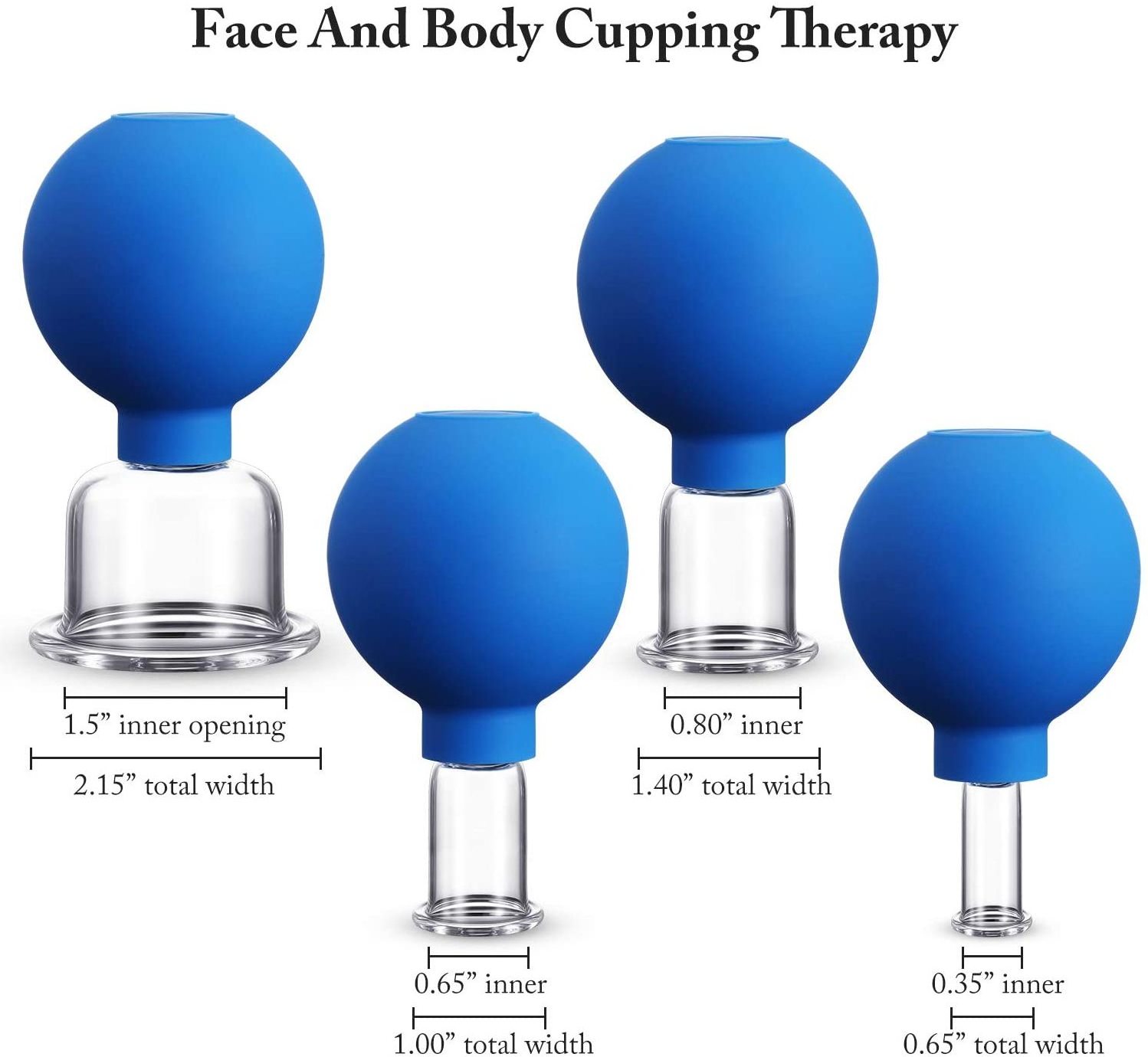 4 PCS Silicone Cupping Set Massage Vacuum Suction Cupping Machine for Body Care