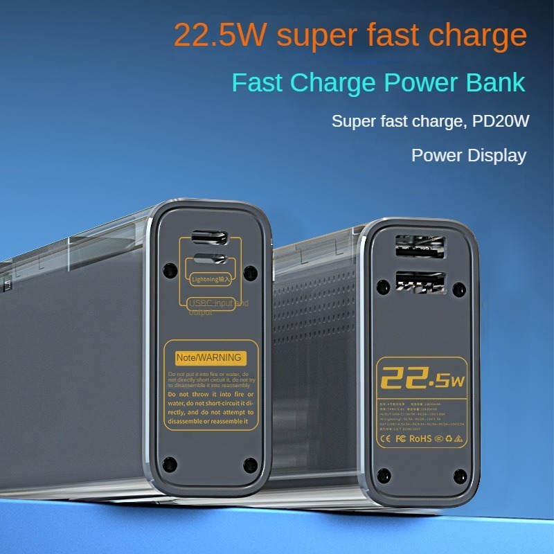 New Product Digital Display Power Banks Fast Charging 20000mAh Mobile Charger Power Bank PD20W 22.5W quick charge supply station