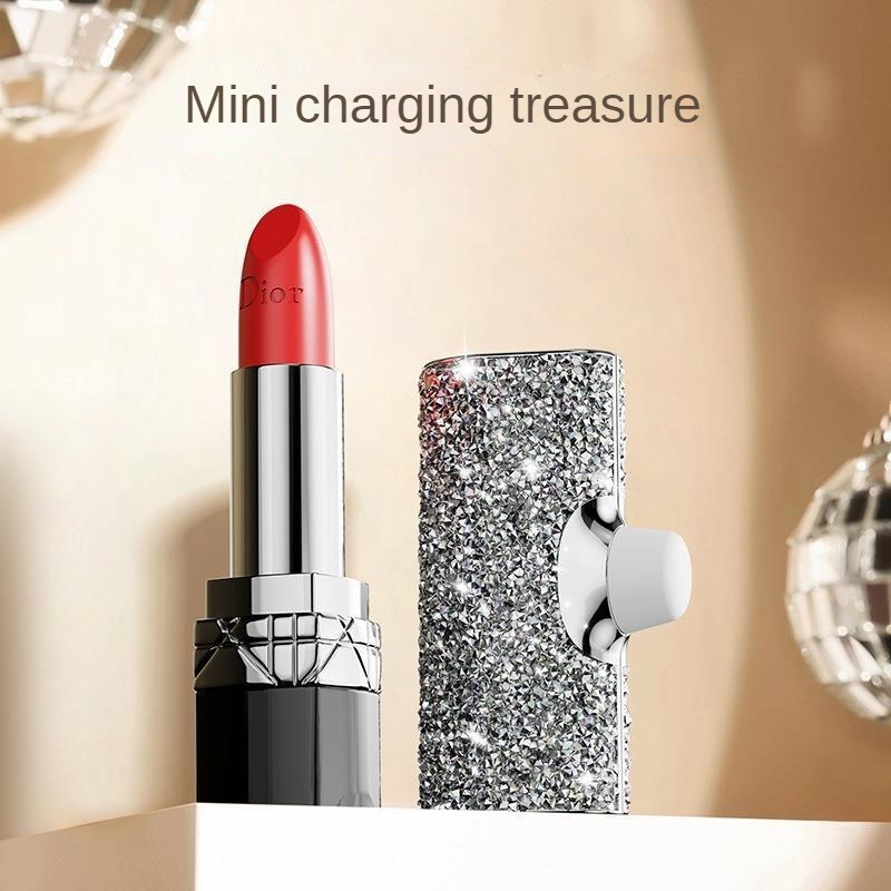 Hot Selling 5000mAh Fashion Gift Girl mini smart Powerbank Shiny bling Diamond Portable Phone Charger Power Bank