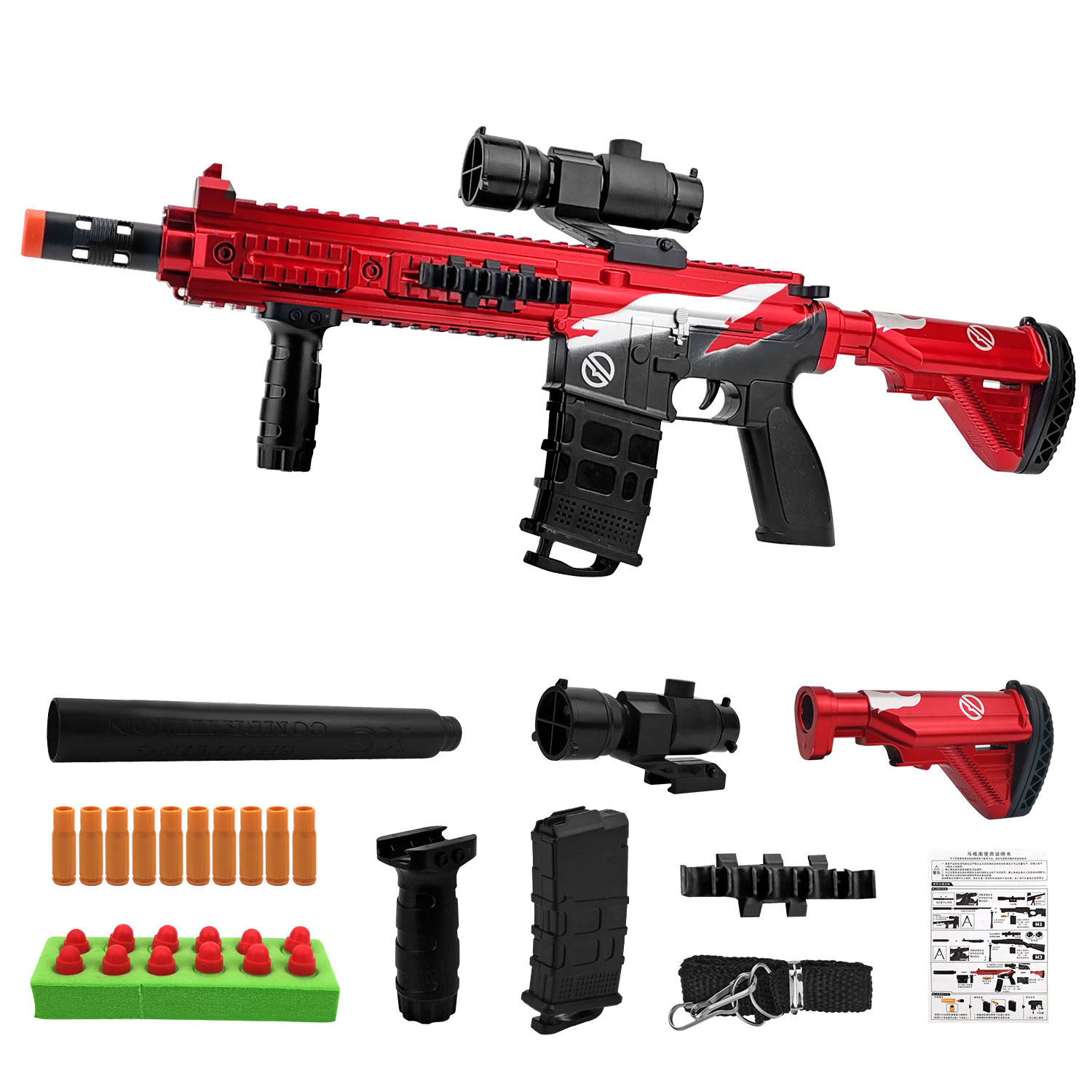 Gun Pistol Spray Airsoft Metal Splatter Ball Bb Accessories Ak 47 Soft Bullet Airsof Gel Water Toy Guns for Adults