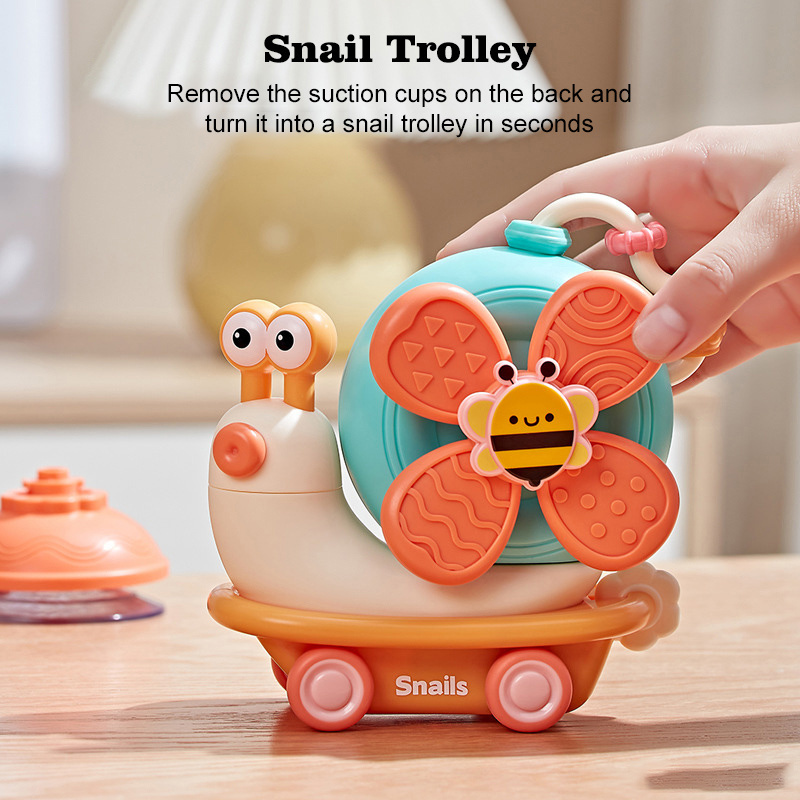 Hot Selling Infant Windmill Snail Spinner Wheel Baby Bath Toys For Toddlers