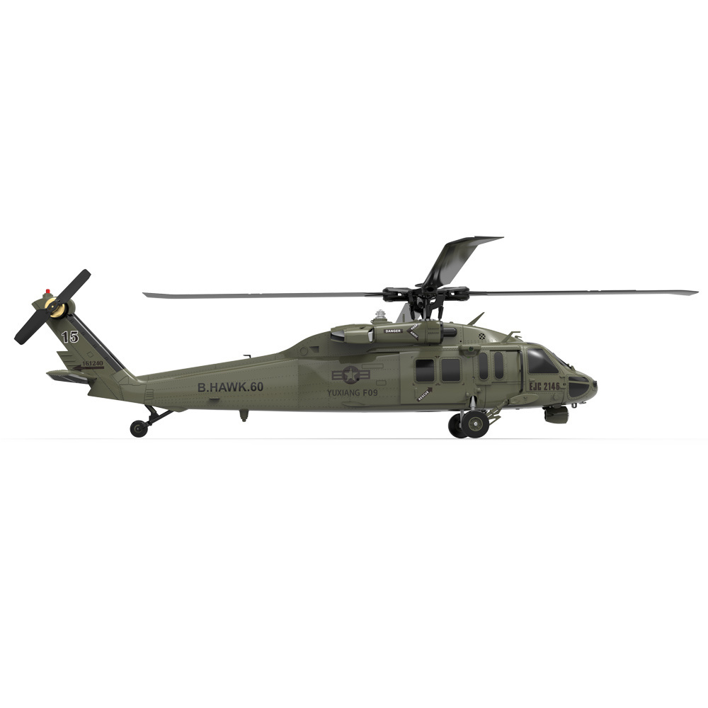 Simulation 1:47 Scale UH60 Black Hawk F09 Professional  RC Helicopter Brushless 6-Channel 3D/6G Aileronless Helicopter