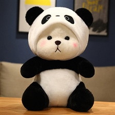 2023 Kids Toy Stuffed Plush Animal Cute Panda Small soft Cuddle Toys Custom Plush Panda Doll With Hat