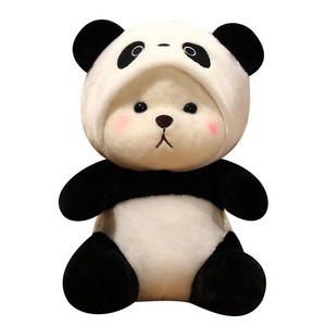 2023 Kids Toy Stuffed Plush Animal Cute Panda Small soft Cuddle Toys Custom Plush Panda Doll With Hat