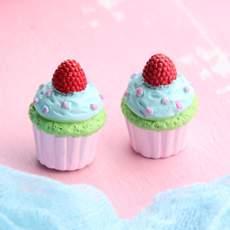 3D Decoration wholesale resin simulation cupcake mini food cup cake charms phone case accessories slime charms