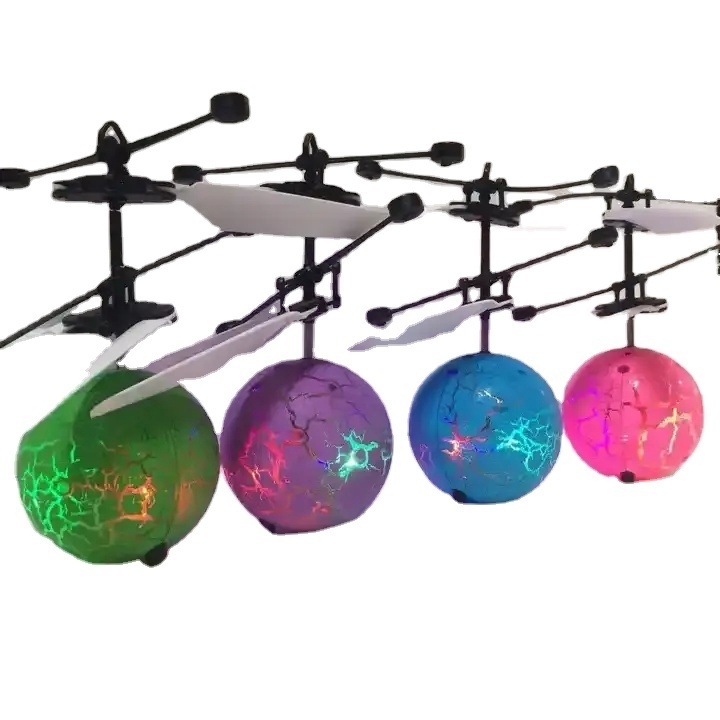 2023 hot New Flying RC Ball Aircraft Helicopter Led Flashing Light Up Toy Induction Toy Electric Toy Drone