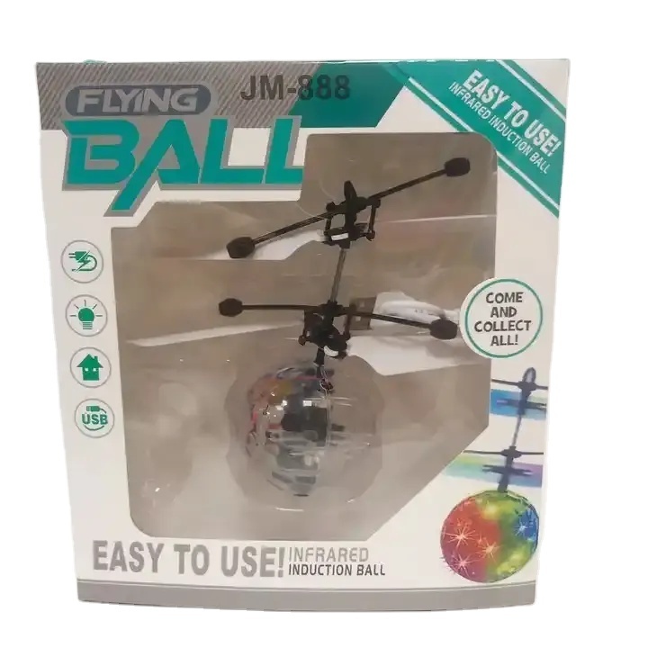 2023 hot New Flying RC Ball Aircraft Helicopter Led Flashing Light Up Toy Induction Toy Electric Toy Drone