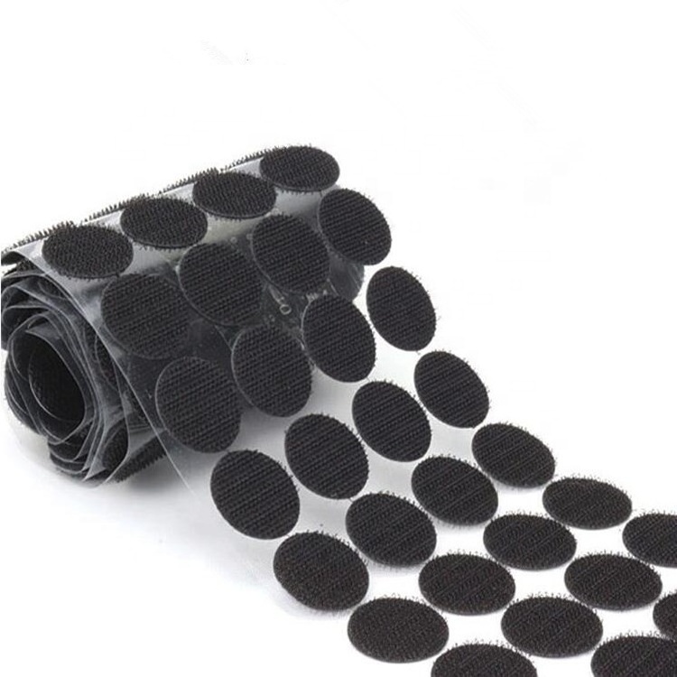 Home Use Velcroes Tape Transparent Die Cut Round Squares Nylon Self Adhesive Hook And Loop Dots Circle