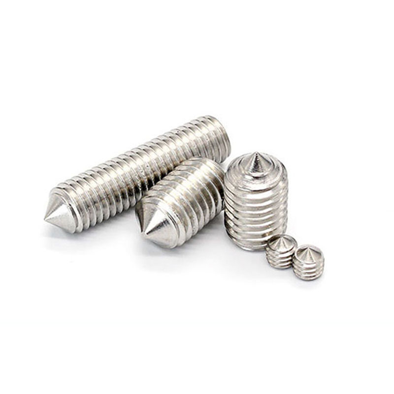 Custom Din916 1/4-20 3/8-16 M3 M4 Stainless Steel Brass Copper Zinc Fine Tooth Slotted Flat Point Grub Hexagon Socket Screw