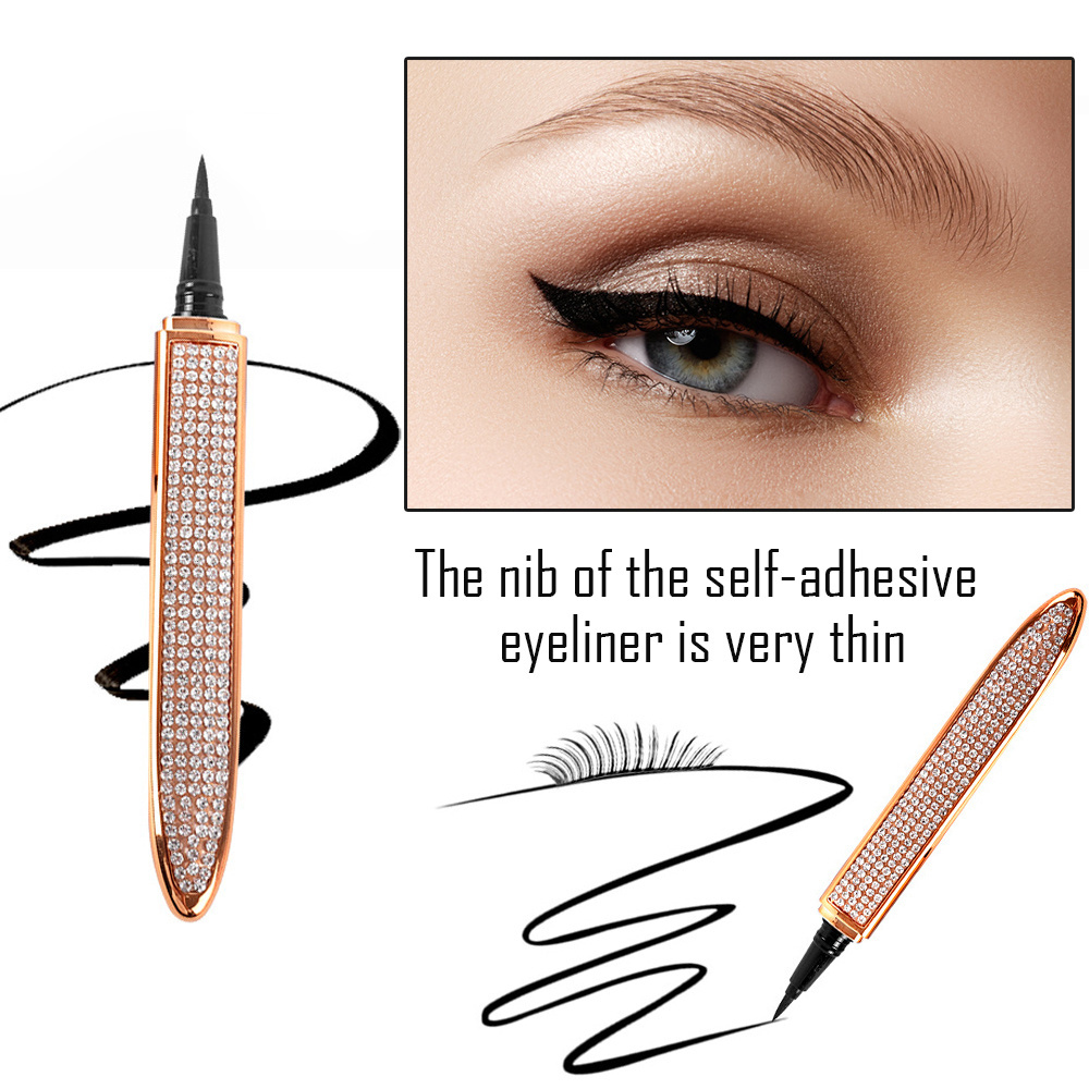 Custom Private Label Vegan Eyelash Glue/gel Color Magic Eyeliner, Liquid Adhesive Water Activated Magnetic Lashglue Pen Eyeliner