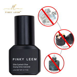 Pinky Leem custom private label individual lash extension glue adhesive eyelashes glue 2 sec best eyelash extension glue