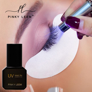 pinky leem wholesale microwave UV LED eyelash extension glue with private label led uv lash extension adhesive