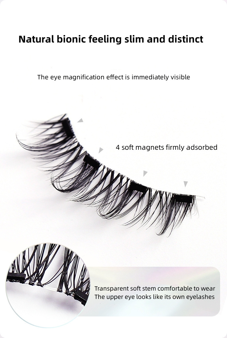 Pinky leem Customize 8D Quantum False Lashes Partner Set Glue Free Magnetic Eyelashes curler quantum magnetic eyelashes