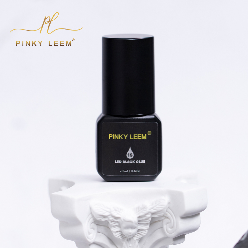 pinky leem custom private label New Technique Washable Glue Eyelash Adhesive led microwave Black Glue for Eyelash Extension