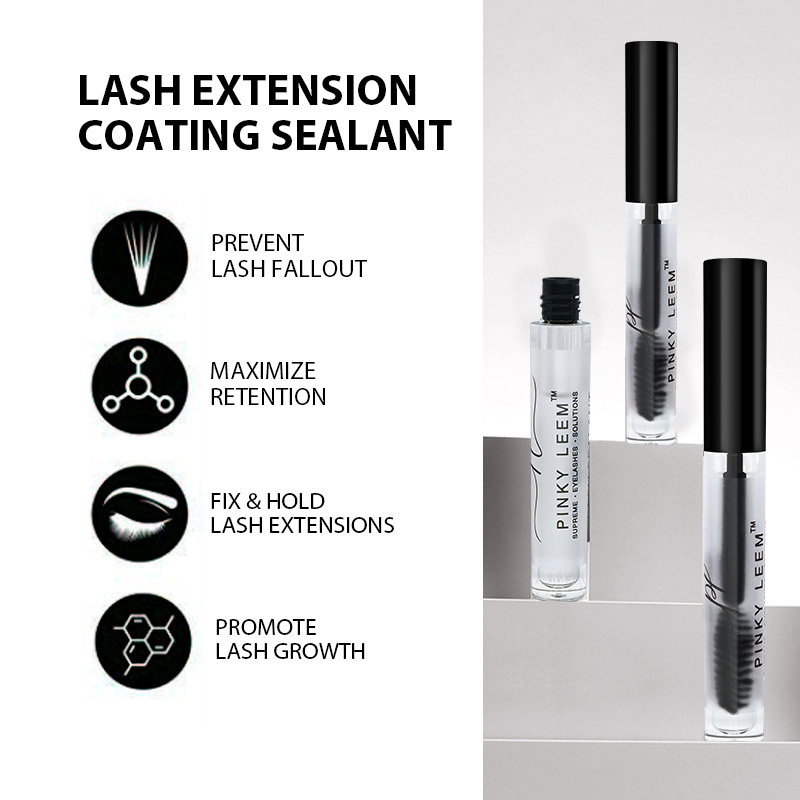 Pinky Leem Private Label Lash Sealer Aftercare Sealant Liquid Coating Lash Care Sealant 2 in 1 bond and seal lash glue