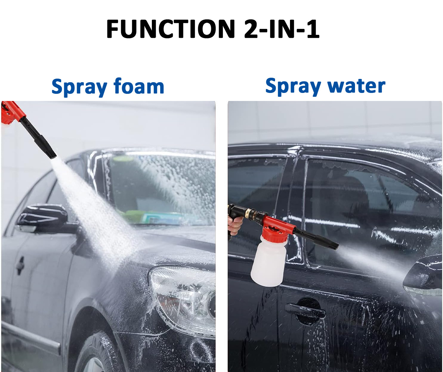 2L Car Wash Foam Gun Adjustable Hose Wash Sprayer Car Cleaning Foam Gun Car Water Soap Shampoo Sprayer