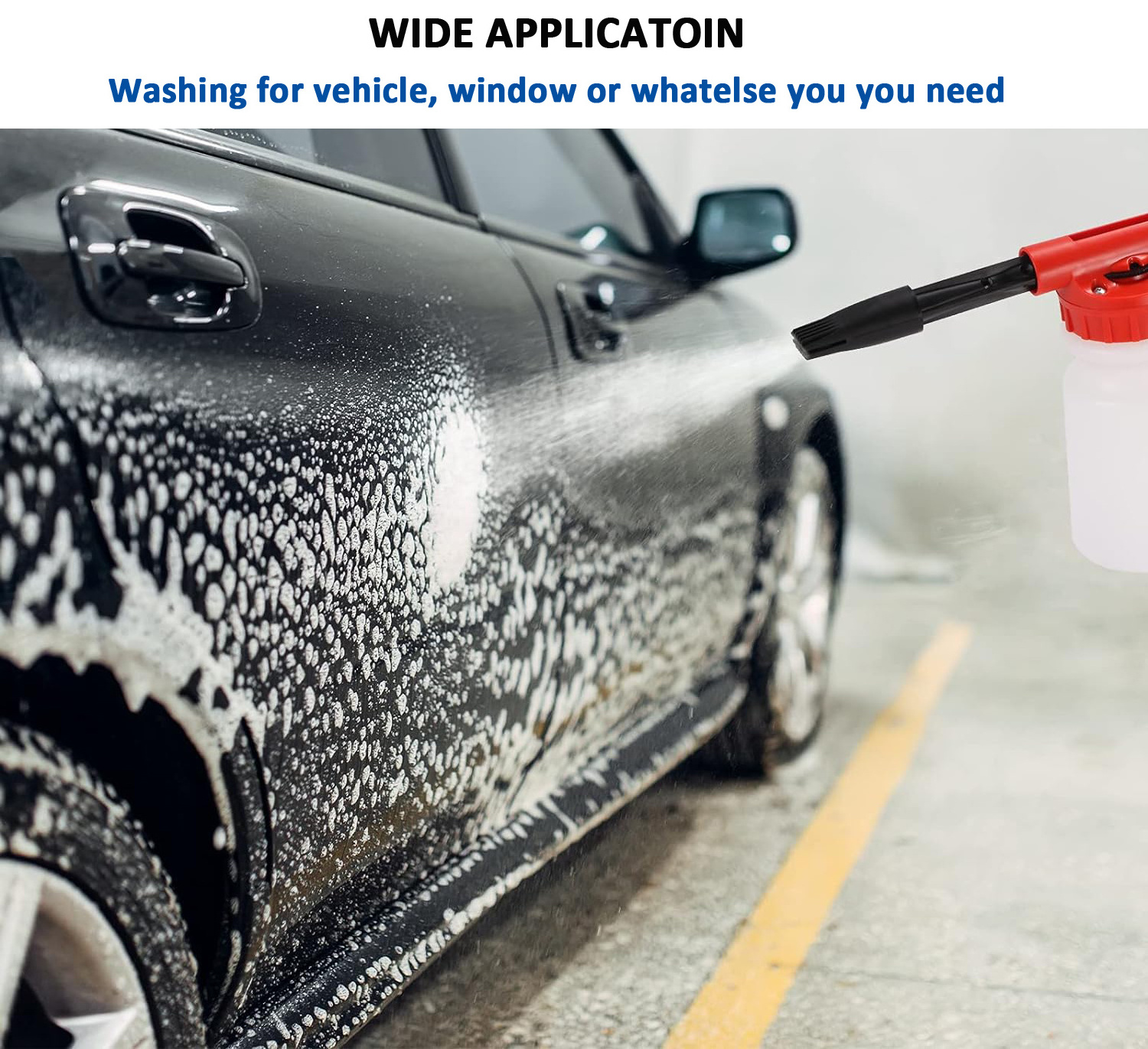 2L Car Wash Foam Gun Adjustable Hose Wash Sprayer Car Cleaning Foam Gun Car Water Soap Shampoo Sprayer