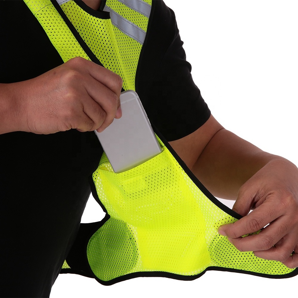 Factory Made Customized 2021 best price custom logo OEM ODM Night Running Bike Mesh Safety High Reflective Vest