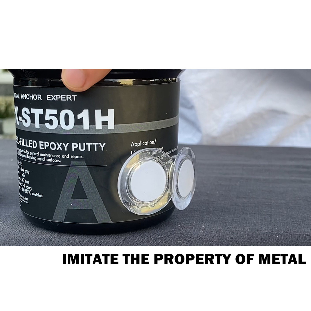 Top Market Demanding Steel-filled Epoxy Putty Heat Resistance Metal Gray Ceramic Glue