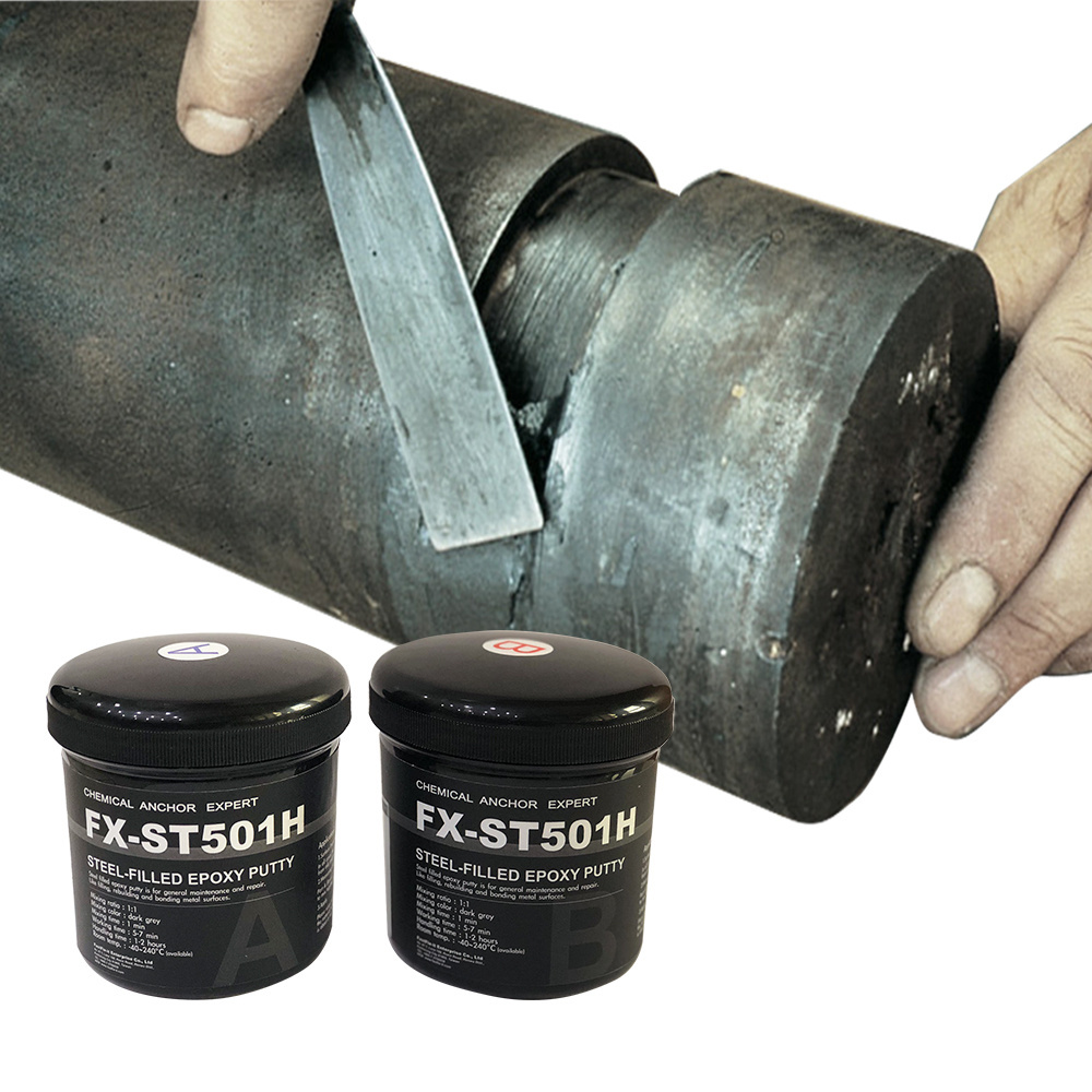 Top Market Demanding Steel-filled Epoxy Putty Heat Resistance Metal Gray Ceramic Glue