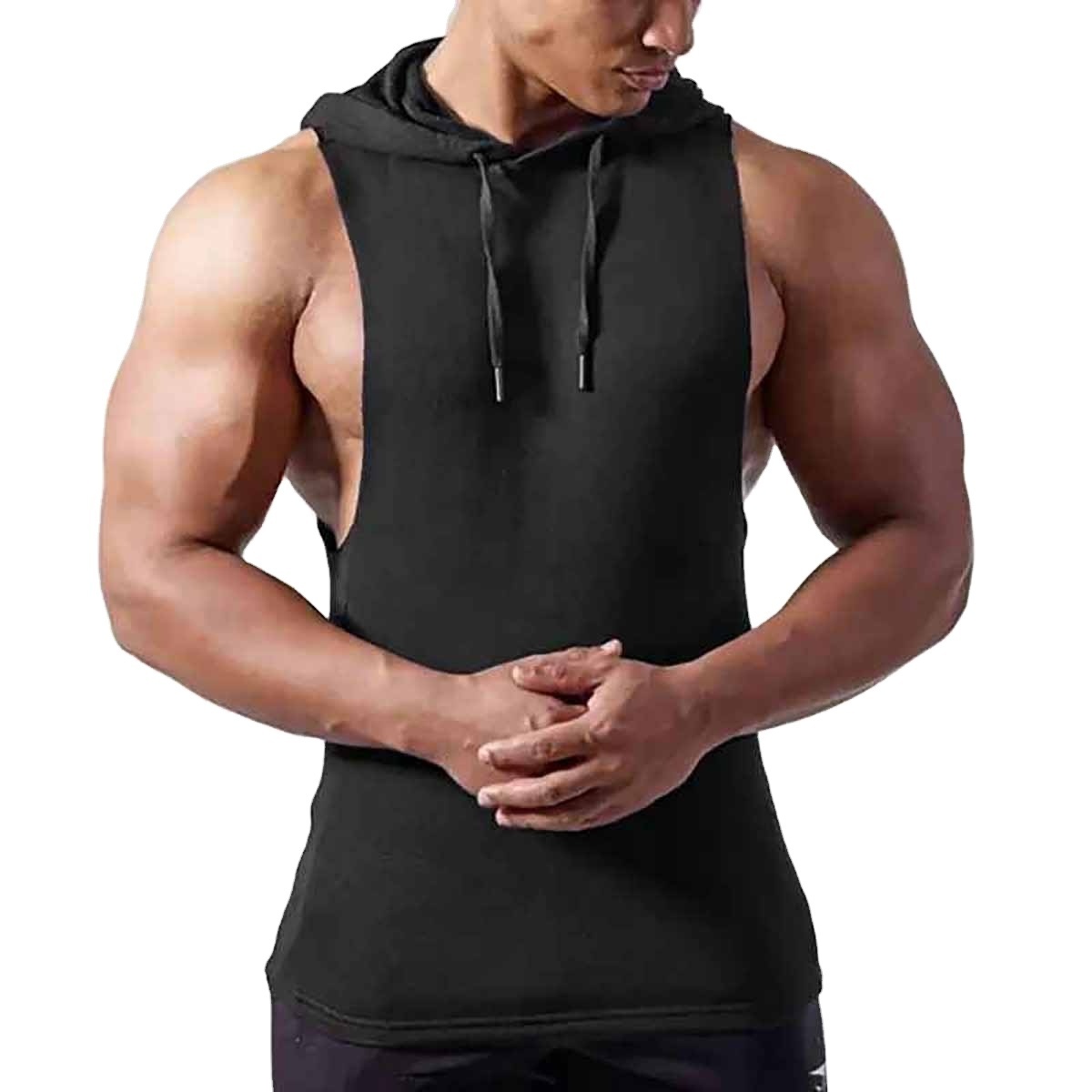 OEM Custom Logo High Quality cotton Tank Tops Mens Tank Top Muscle shirt Gym Workout singlet 100% cotton fabric gym tang top