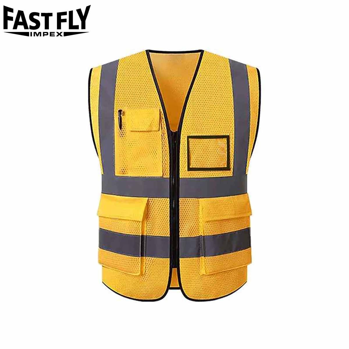 Customized Public Reflective Mesh 100% Polyester reflective jacket high visibility Reflective Vest safety jacket for men