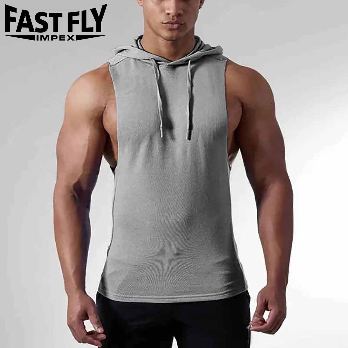 OEM Custom Logo High Quality cotton Tank Tops Mens Tank Top Muscle shirt Gym Workout singlet 100% cotton fabric gym tang top