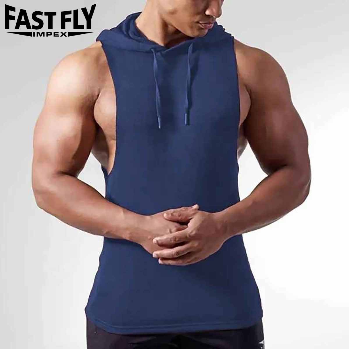 OEM Custom Logo High Quality cotton Tank Tops Mens Tank Top Muscle shirt Gym Workout singlet 100% cotton fabric gym tang top