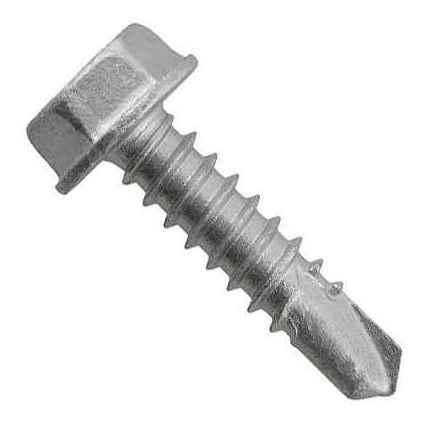 SUS304+SUS420 Bimetal Hex Washer Head Self Drilling Screws Grey Ruspert Coating With EPDM Washer