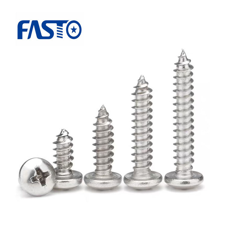 Chinese Low Price Fasteners Factory Stainless Steel Pan Head Self Tapping Screws for Building