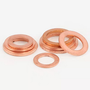 Fasto Supply Fastener Brass Copper Colored Metal Round Flat Fender Washers Sealing Gasket Punched Ring Washer