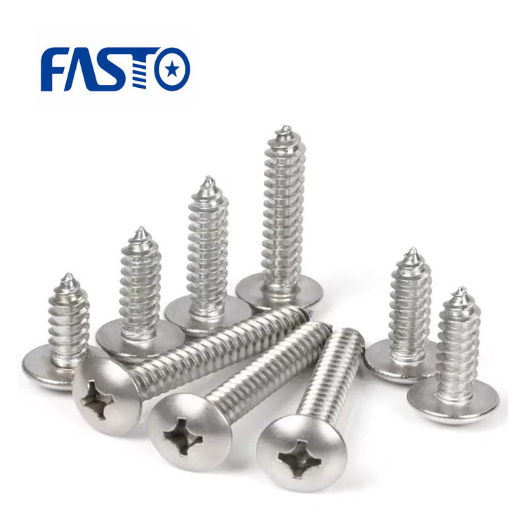 Chinese Good Price Fasteners Manufacture Stainless Steel Pan Head Self Tapping Screws for Building