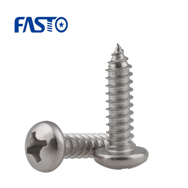 Chinese Good Price Fasteners Manufacture Stainless Steel Pan Head Self Tapping Screws for Building