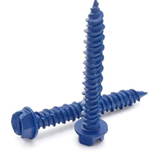 1/4 3/16 inch Hex Washer Head Blue Concrete Anchor Screws Blue Tapcon Concrete Screw