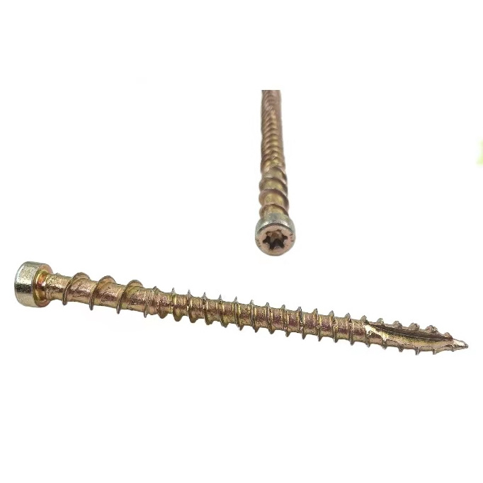 China High Quality New Design different threads Carbon Steel Torx square head wood deck screw for wood Tapping Zinc Plated