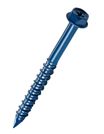 1/4 3/16 inch Hex Washer Head Blue Concrete Anchor Screws Blue Tapcon Concrete Screw