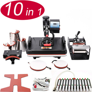 10 In 1 Heat Press Machine Sublimation Printer shoe Transfer Machine Heat Press For Mug  T-shirt Shoe Bottle Pen Football