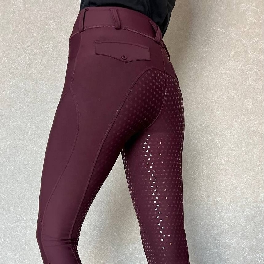 Huasite Equine Riding Leggings Female Grip Horse Riding Legging Women Breeches Wholesale Riding Pants Tights Equestrian Clothing