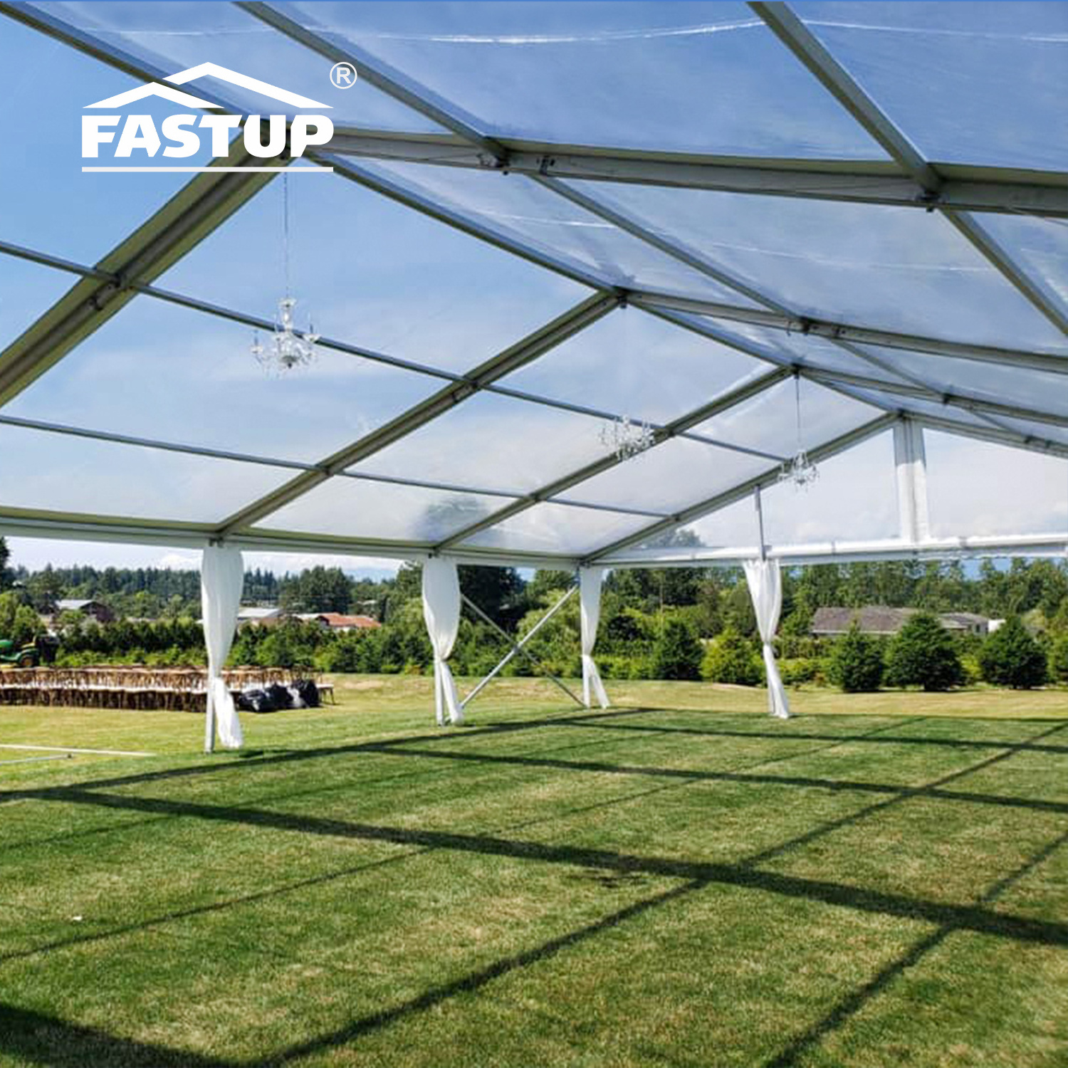 Outdoor Metal Aluminum Black Frame Clear Top Marque Tent Large Span Wedding Party And Structure Stretch Marquee Tents For Events