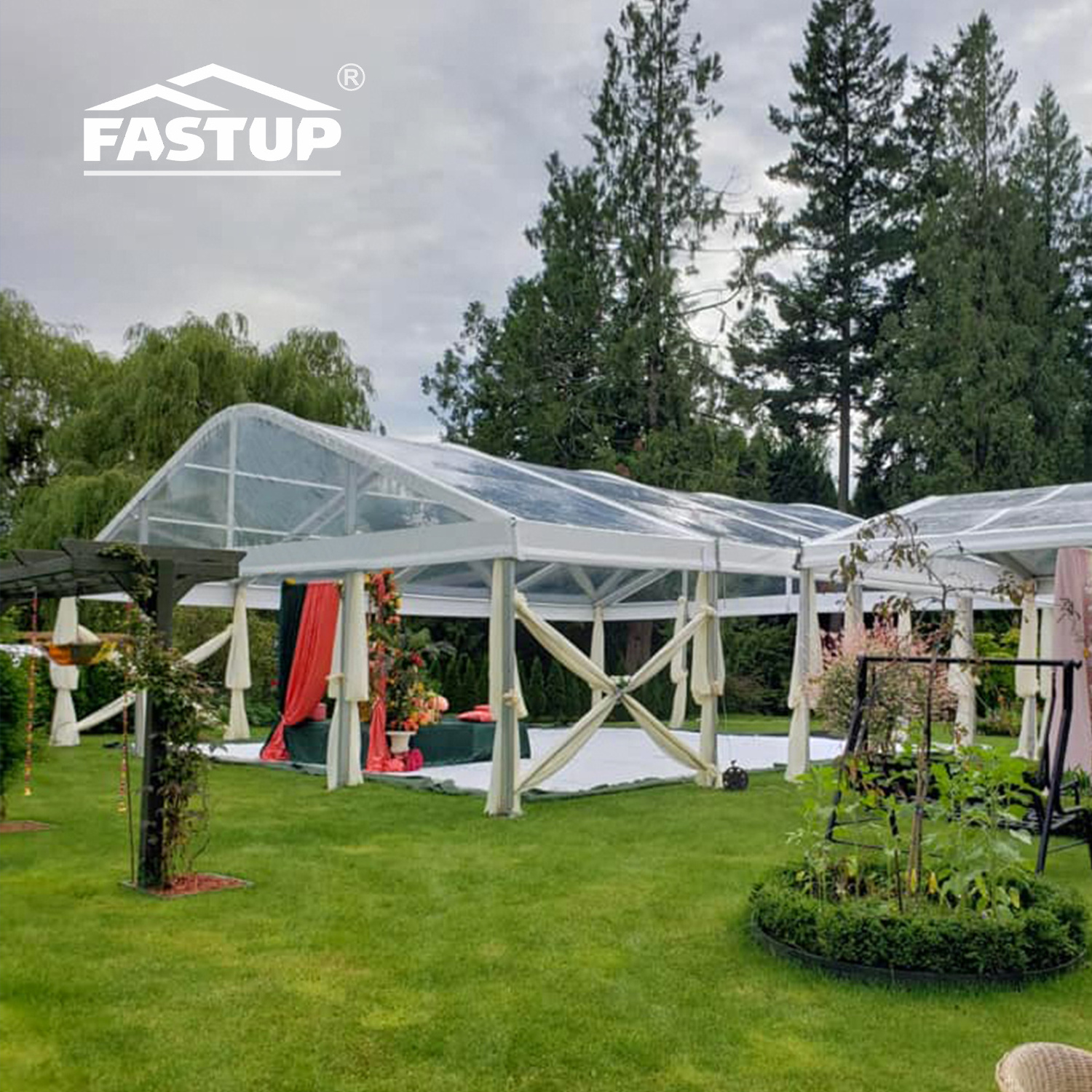 Fastup 20X30 Clear Indian Marquee Wedding Tent with PVC Outdoor Party Arcum Tent Carpas Para eventos Fiestas