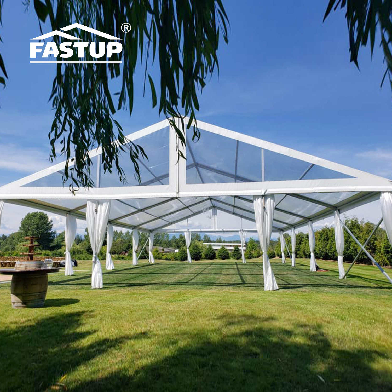 Outdoor Metal Aluminum Black Frame Clear Top Marque Tent Large Span Wedding Party And Structure Stretch Marquee Tents For Events