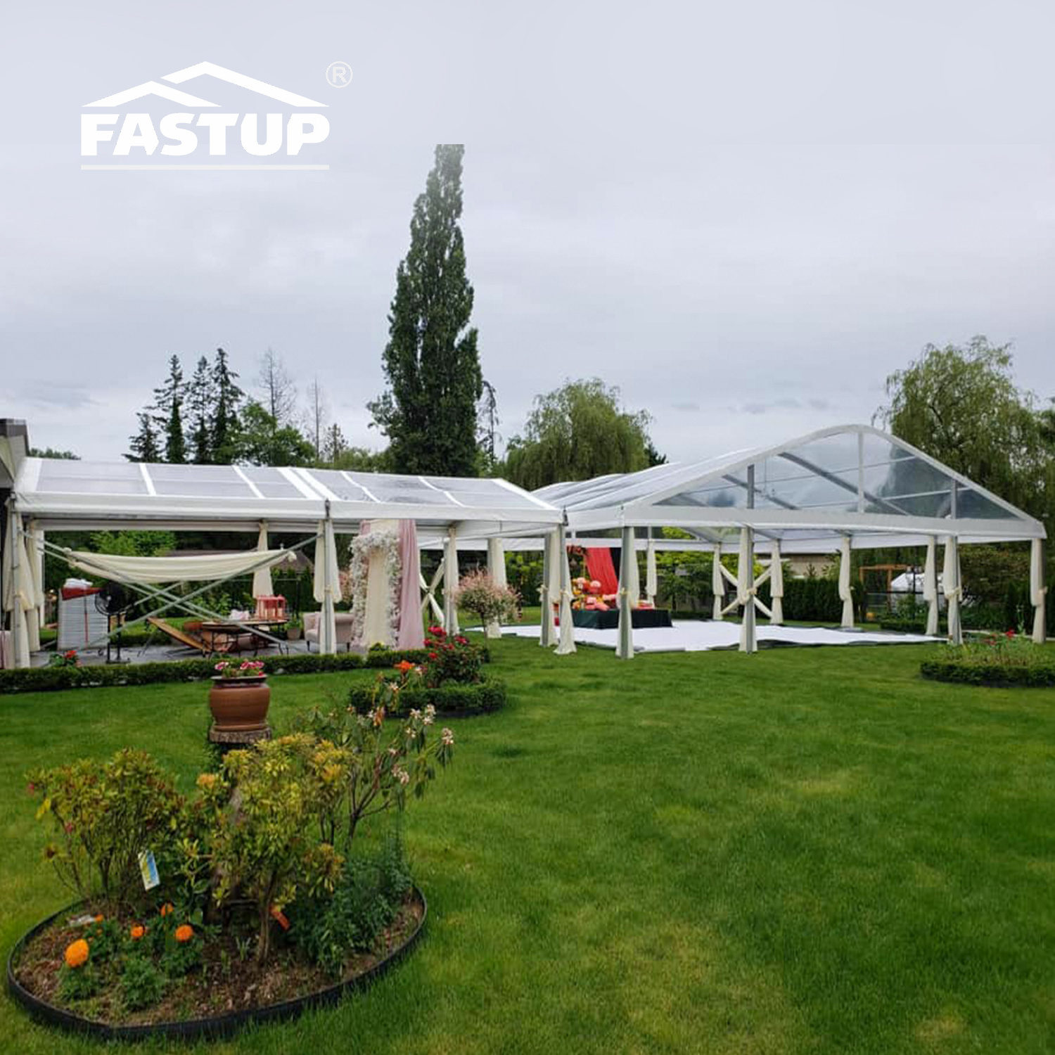 Fastup 20X30 Clear Indian Marquee Wedding Tent with PVC Outdoor Party Arcum Tent Carpas Para eventos Fiestas