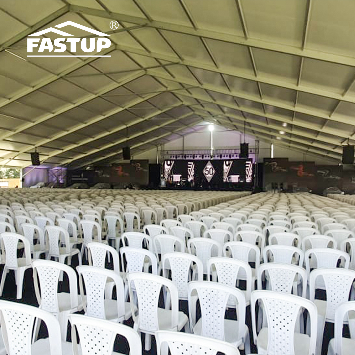 Church Tent 50x100m white PVC for events outdoor large marquee waterproof