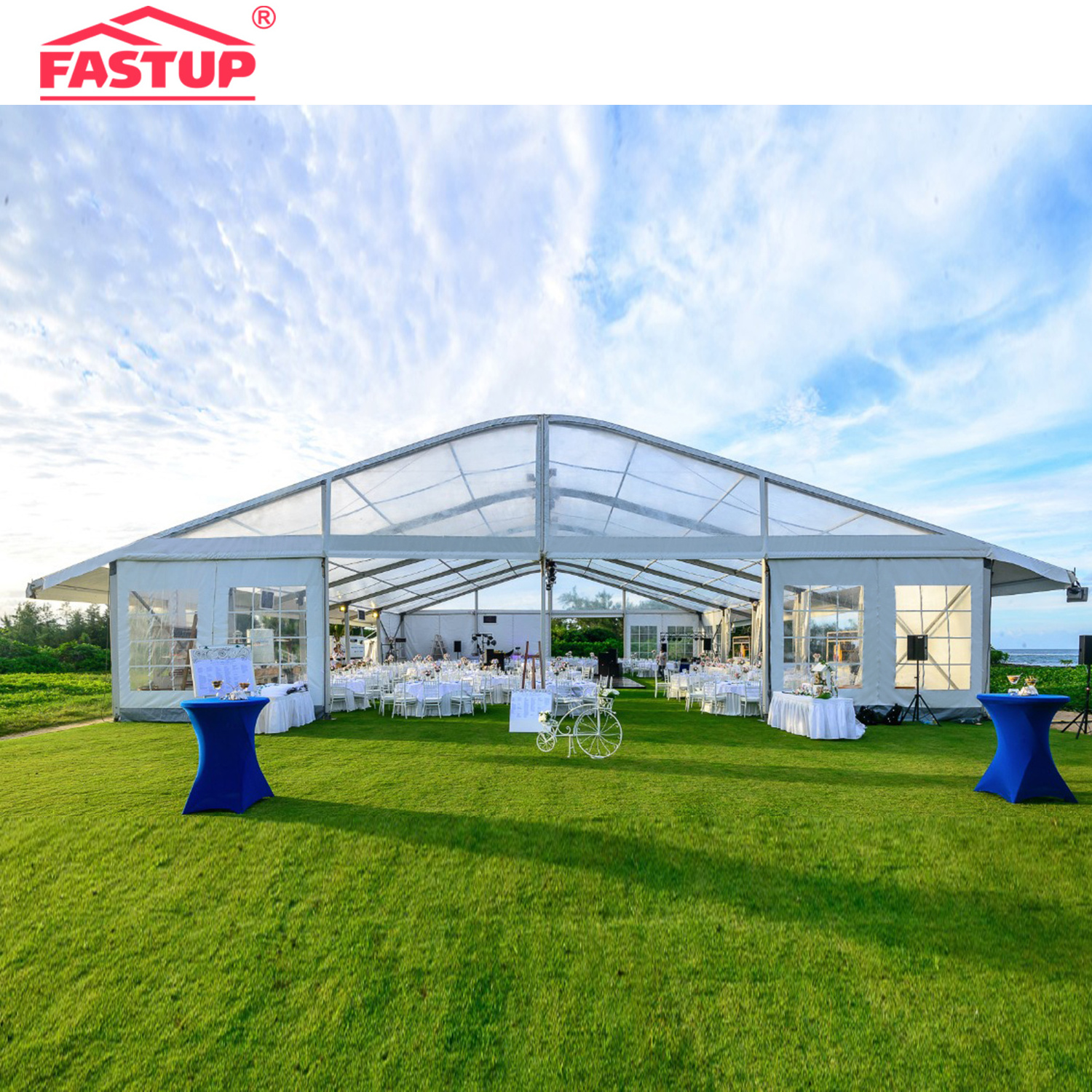 big luxury arcum curve design aluminum frame marquee tent for wedding church event tent