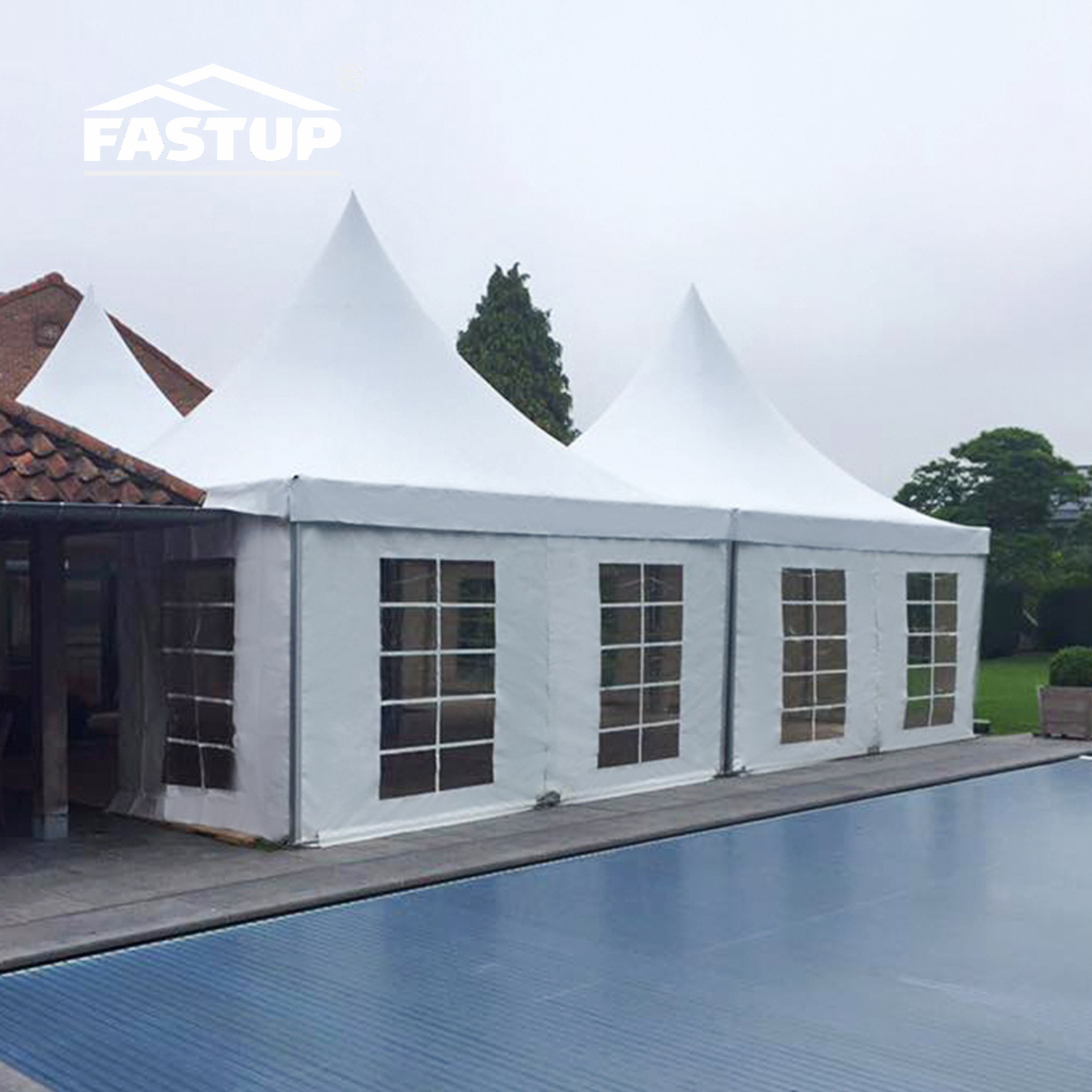 Fastup Tent 3x3m 4x4m 5x5m 6x6m Outdoor Aluminum Structure Pagoda Event Tent for Garden Backyard