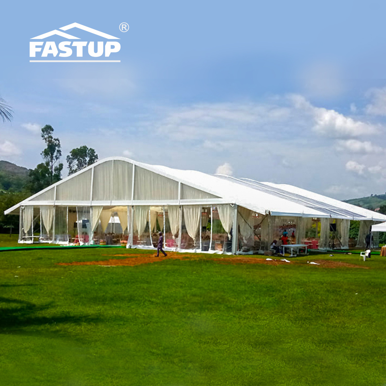 Luxury Commercial Clear Glass Arcum Marquee Tents Carpas Para Eventos with Flooring Lining 3x3 20x20 20X30 20x40