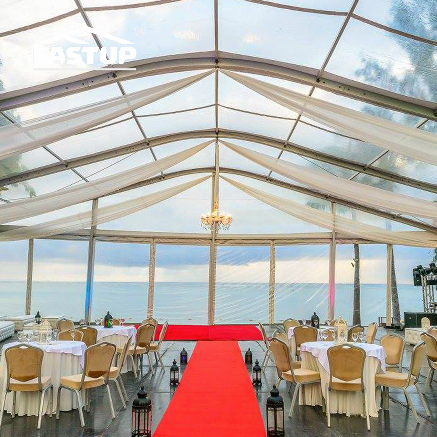 Luxury Commercial Clear Glass Arcum Marquee Tents Carpas Para Eventos with Flooring Lining 3x3 20x20 20X30 20x40