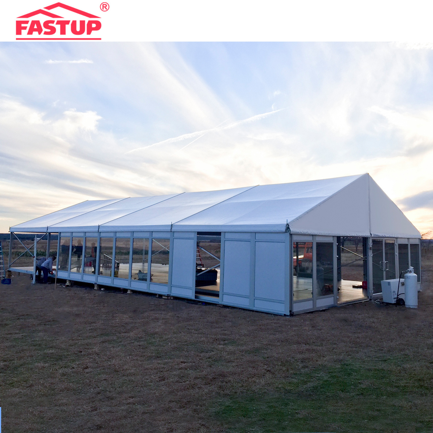 Aluminum frame wedding party event marquee tent canopy with white PVC fabric or clear transparent pvc