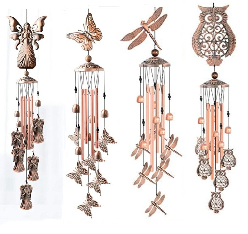 Brass retro style metal music wind chimes home decoration holiday gifts outdoor garden decoration commemorative wind chimes